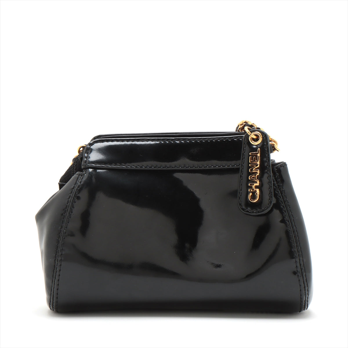 Chanel Coco Patent Leather Chain Shoulder Bag Black G  5th