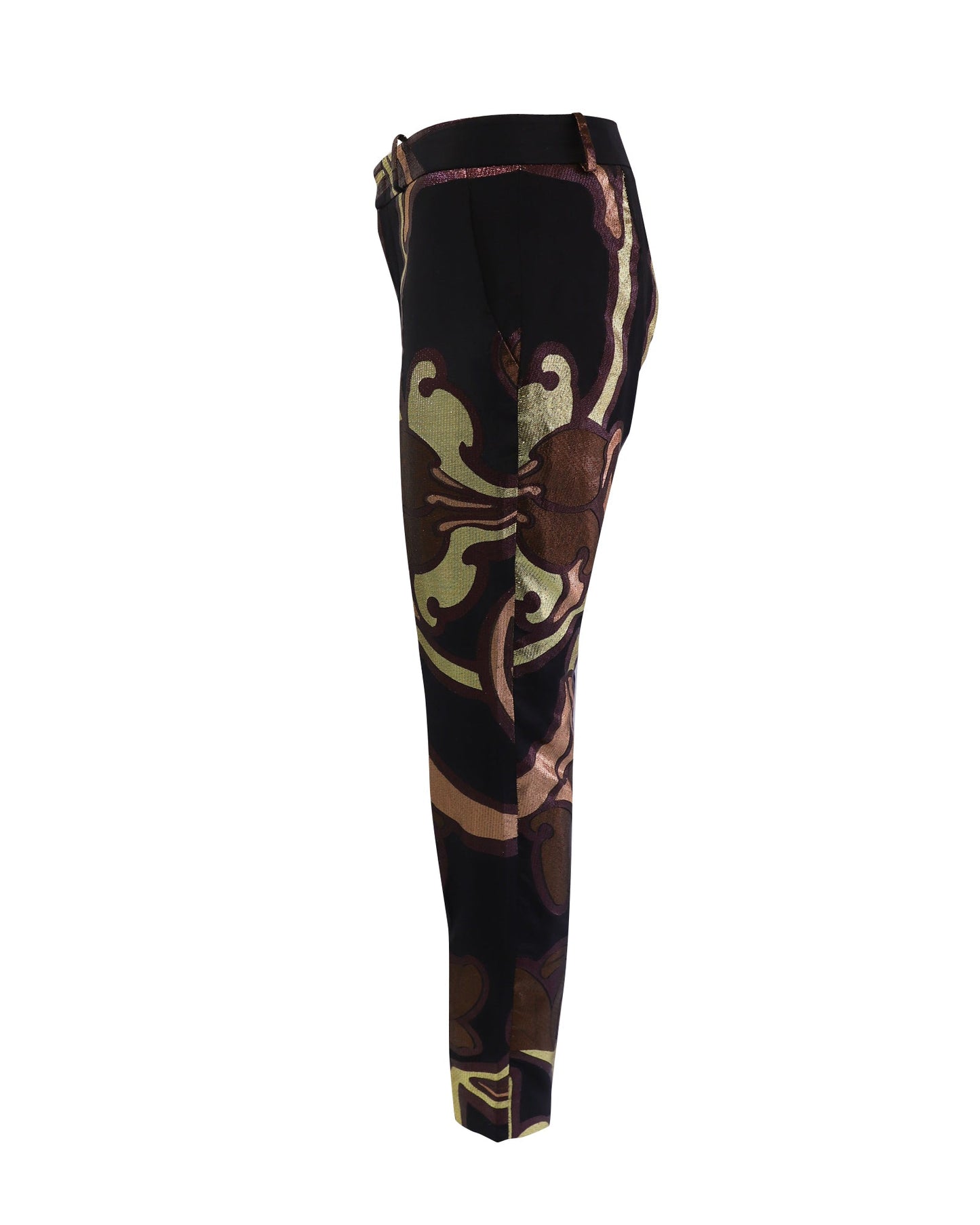Luxury Gucci Trending 2025 Art Nouveau Disco Trousers in Multicolor Jacquard Silk