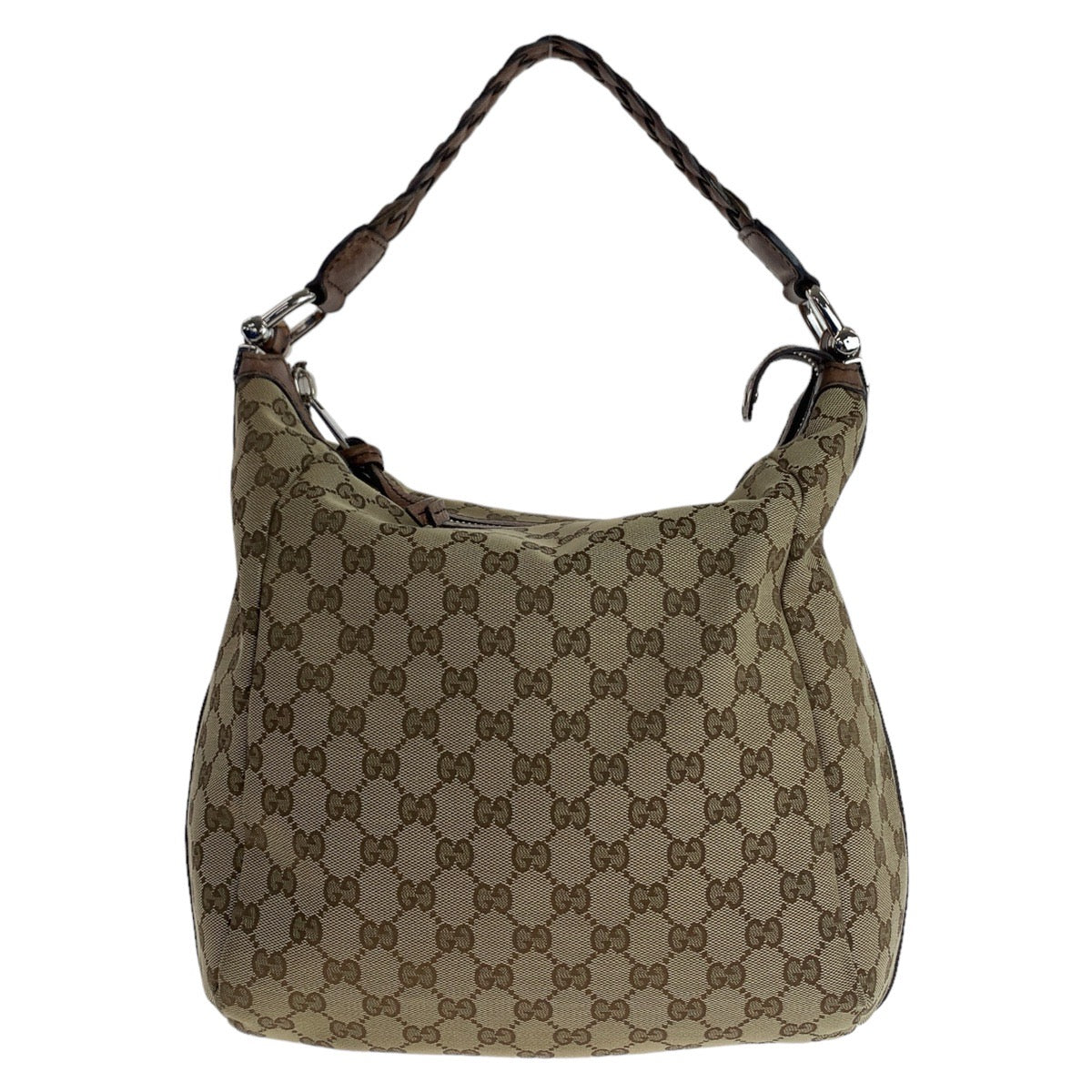 Luxury Gucci Trending 2025 Bamboo GG Canvas Leather Shoulder Bag