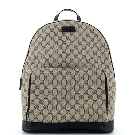 Luxury Gucci Trending 2025 Zip Pocket Backpack GG Coated Canvas Medium