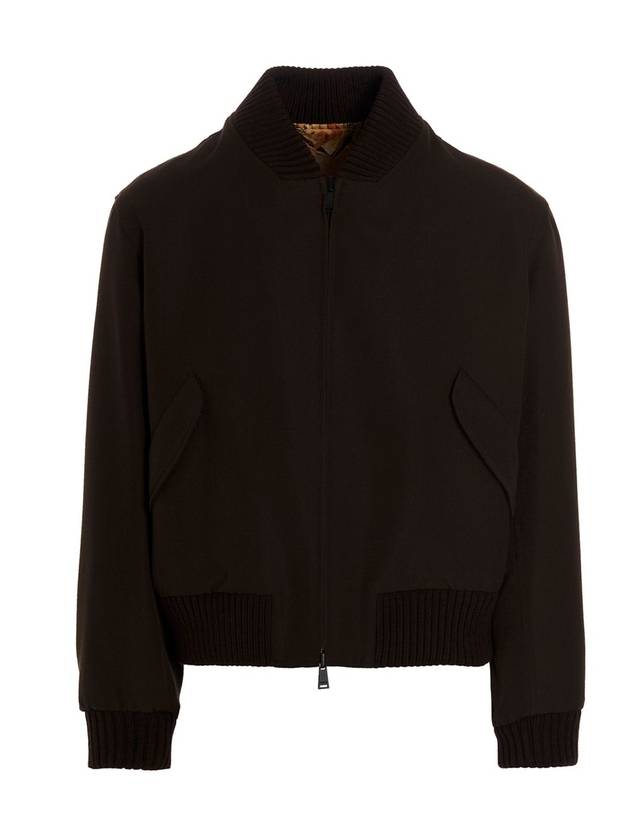 Luxury Fendi FF Fragment Reversible Bomber Jacket Brown Yellow