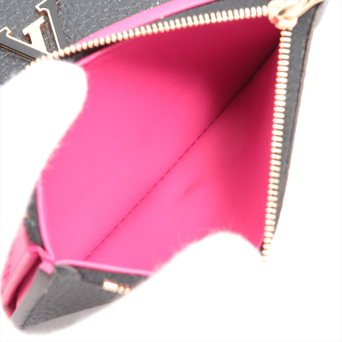 Louis Vuitton  Portfolio Capsine Compact M62157 Black x Pink Wallet