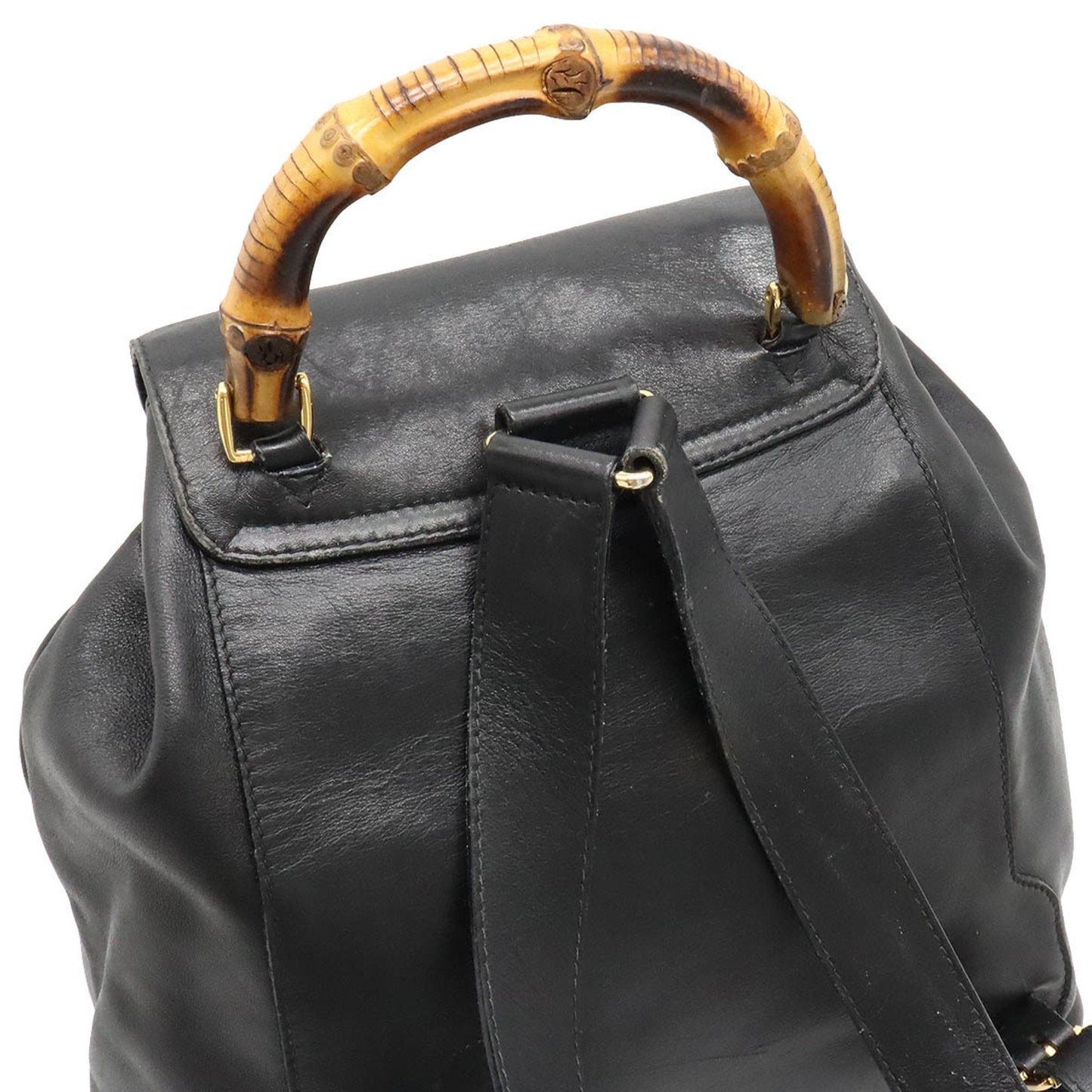 Luxury Gucci Trending 2025 Bamboo  Leather Backpack Bag ()