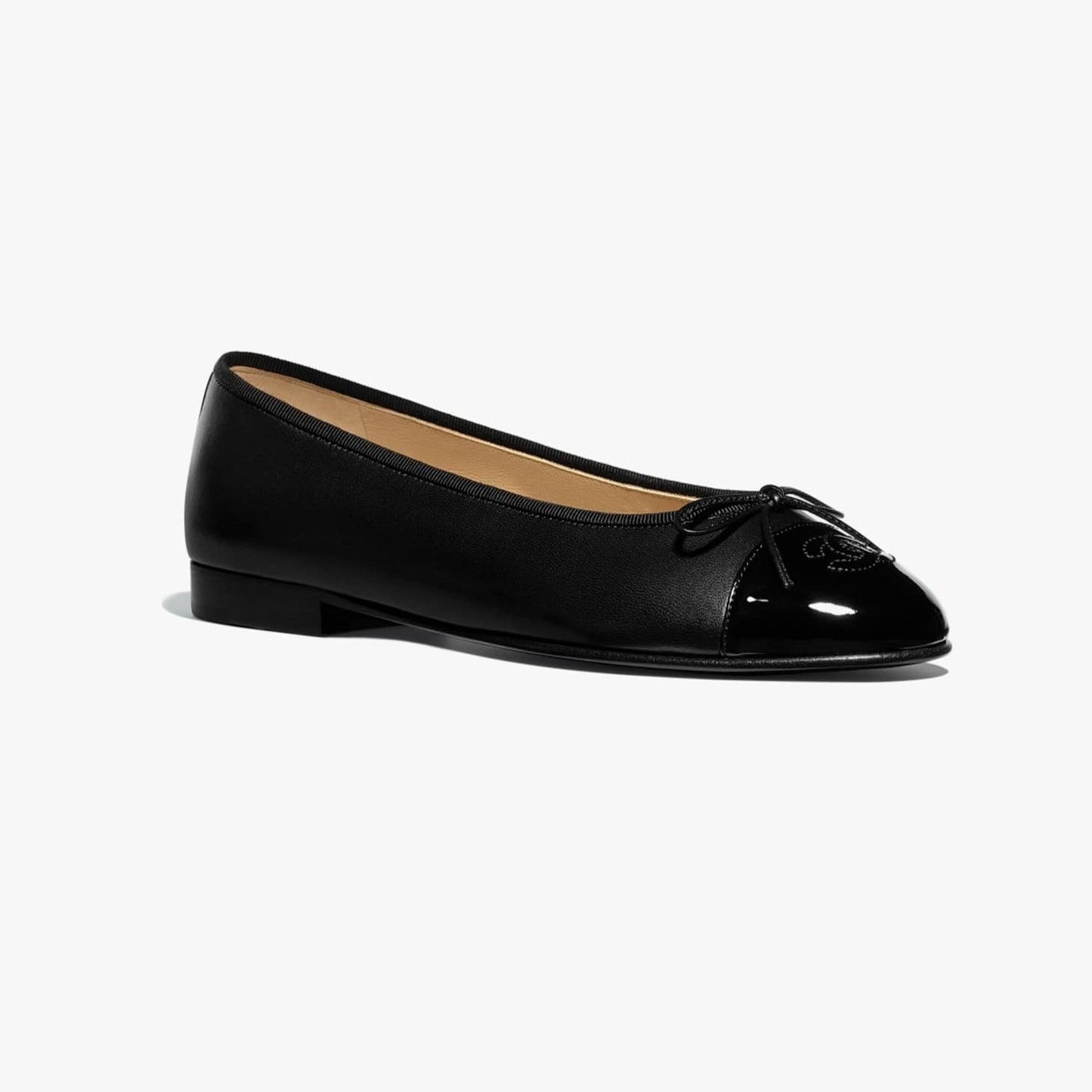 Luxury Chanel ballet flats black lambskin