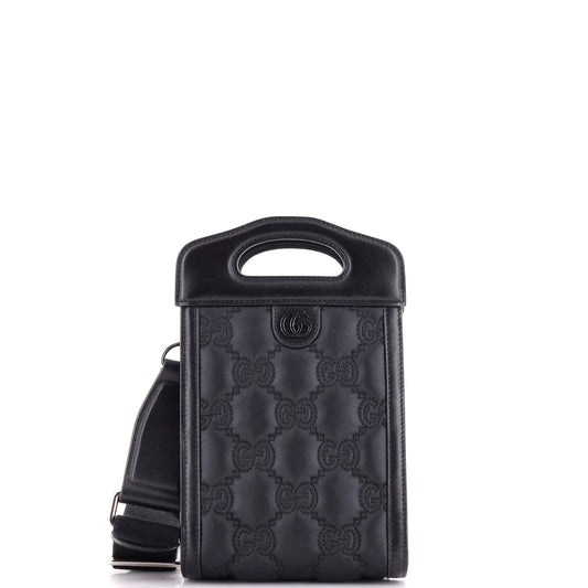 Luxury Gucci Trending 2025 Top Handle Crossbody Bag GG Embossed Matelasse Nylon with Leather Mini