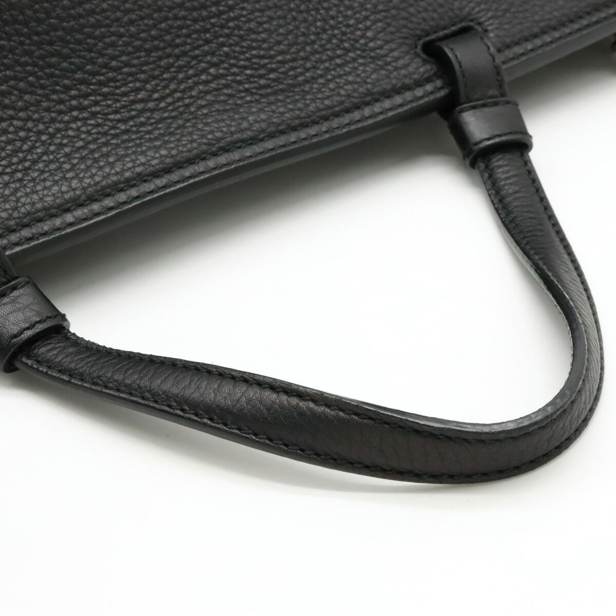 Gucci Bamboo Leather Top Handle Bag Black