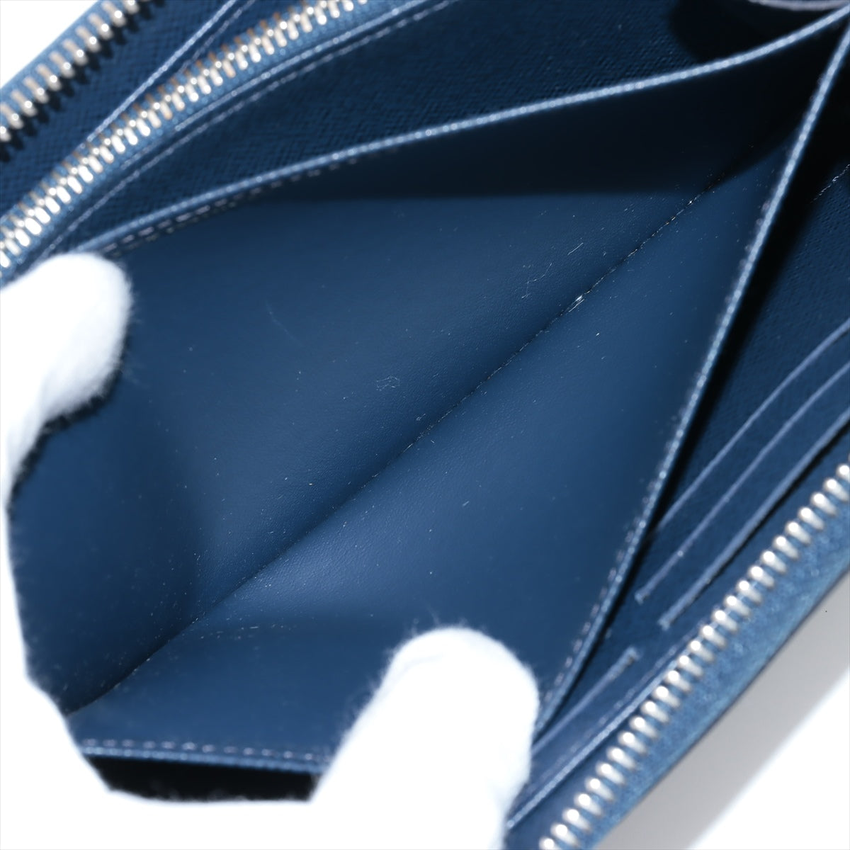 Louis Vuitton Epi  Wallet M61873 Andigo Blue Round Zip Wallet