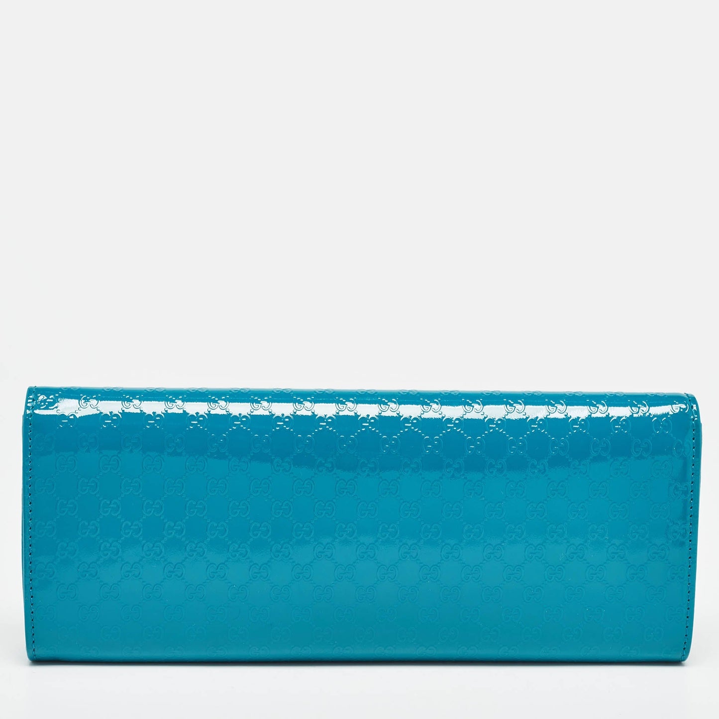 Luxury Gucci Trending 2025 Teal Blue MicroLuxury Gucci Trending 2025ssima Patent Leather Broadway Clutch