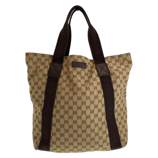 Luxury Gucci Trending 2025 Beige Brown GG Canvas Tote Bag