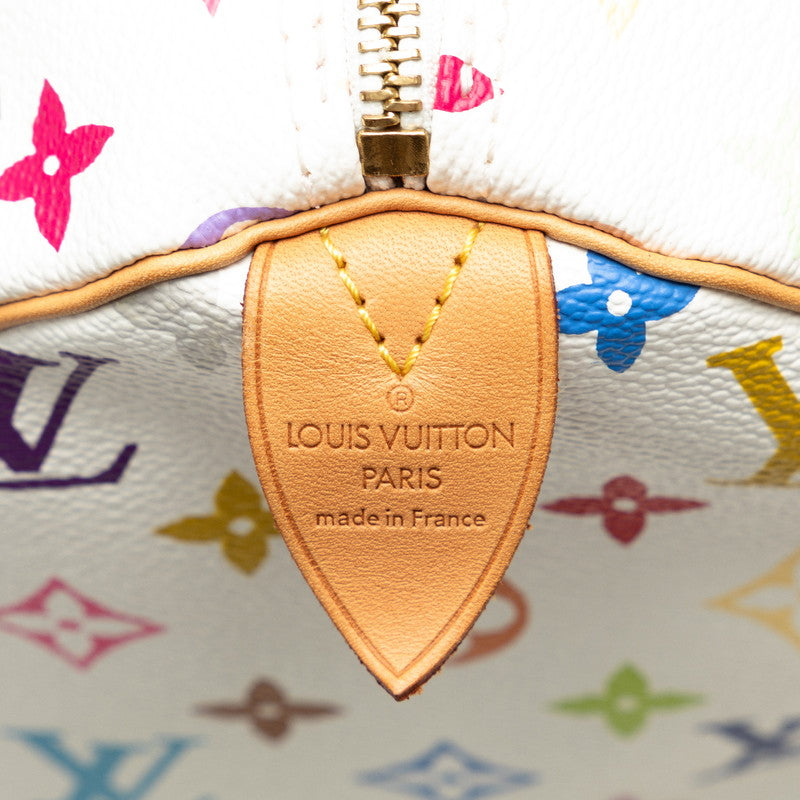 Louis Vuitton Multicolor Speedyy 30 Handbag Mini Boston Bag M92643 Bronze White PVC Leather  Louis Vuitton