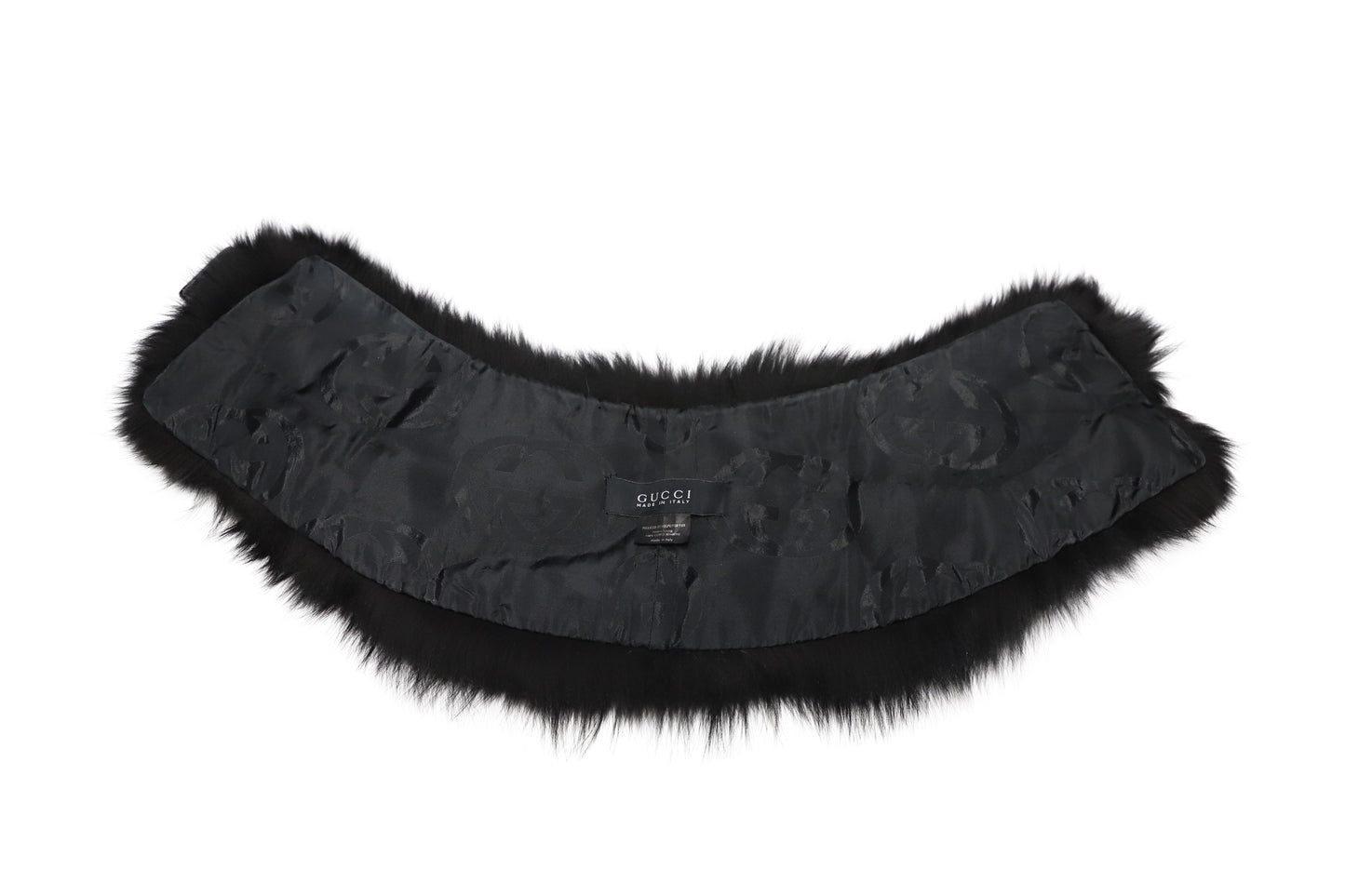 Luxury Gucci Trending 2025 Scarf in Black Fox Fur