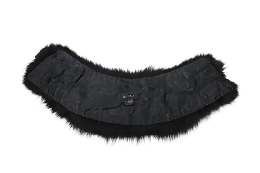 Luxury Gucci Trending 2025 Scarf in Black Fox Fur