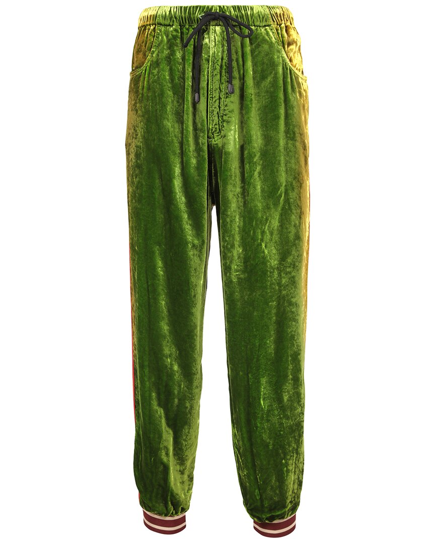 Luxury Gucci Trending 2025 Velvet Silk-Trim Pant
