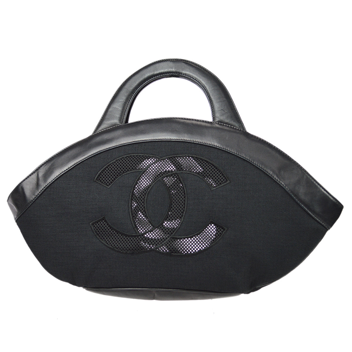Luxury Chanel 2001-2003 Camellia Handbag Black