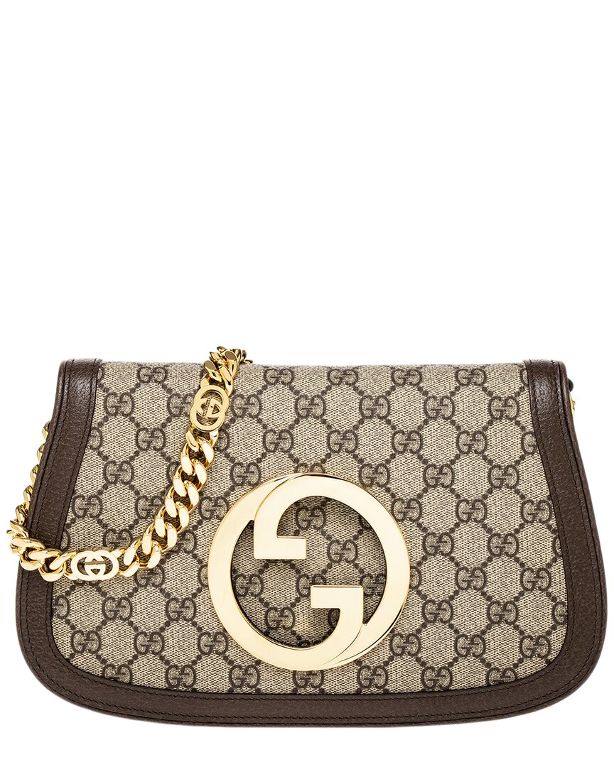 Luxury Gucci Trending 2025 Blondie Canvas & Leather Shoulder Bag