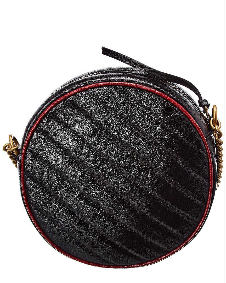 Gucci GG Marmont Mini Round Leather Crossbody