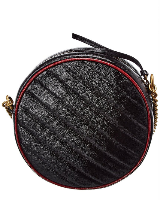Gucci GG Marmont Mini Round Leather Crossbody