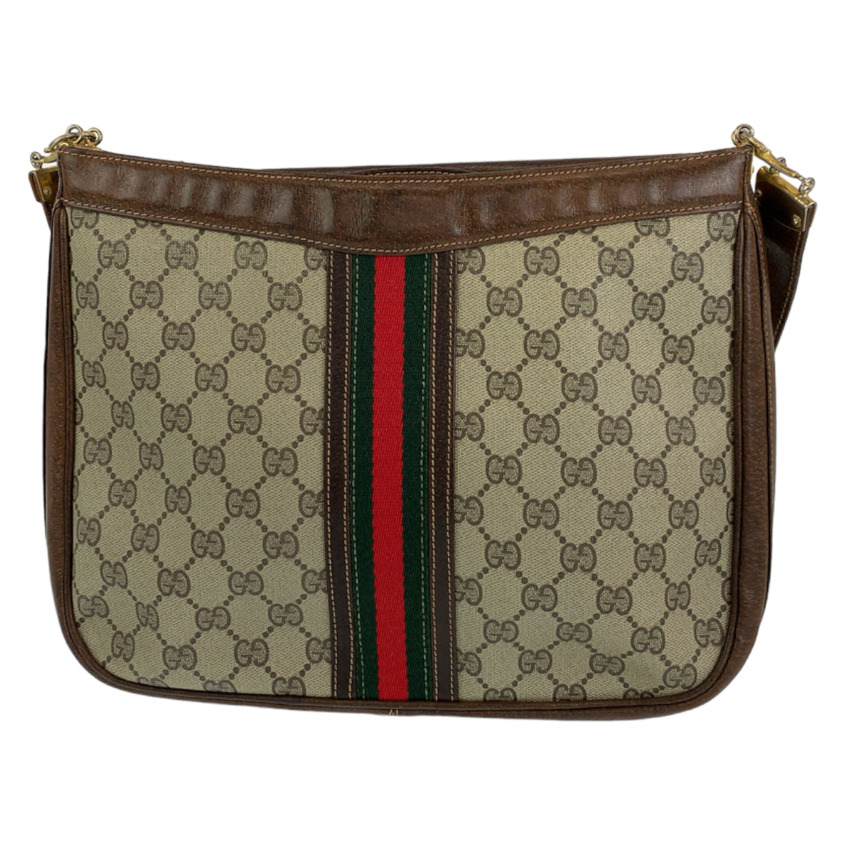 Luxury Gucci Trending 2025 Vintage Sherry Line PVC/Leather Shoulder Bag