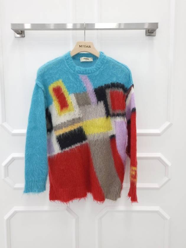Luxury Fendi Multicolor mohair knit 38