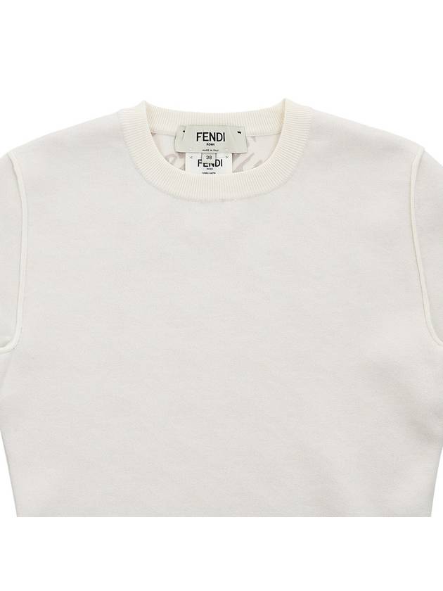 Luxury Fendi Knit Short Sleeve T-Shirt White