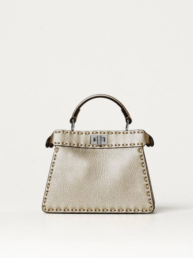 Luxury Fendi Peekaboo ISeeU Petite Tote Bag Gold
