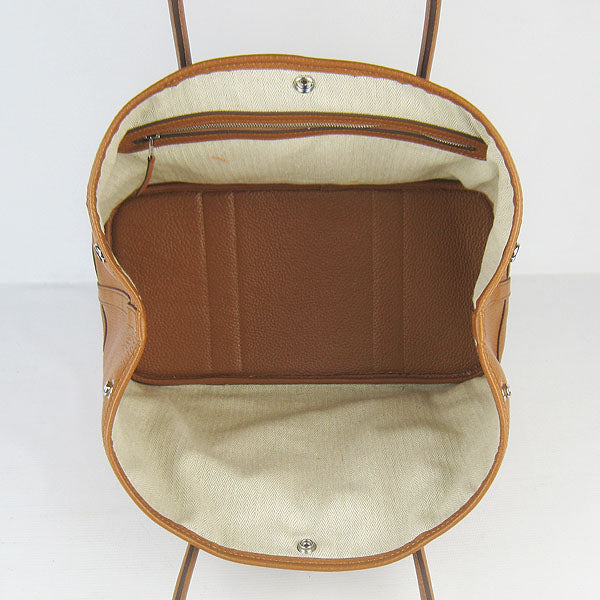 Luxury Hermes Garden Party Handbag H2808 Light Coffee