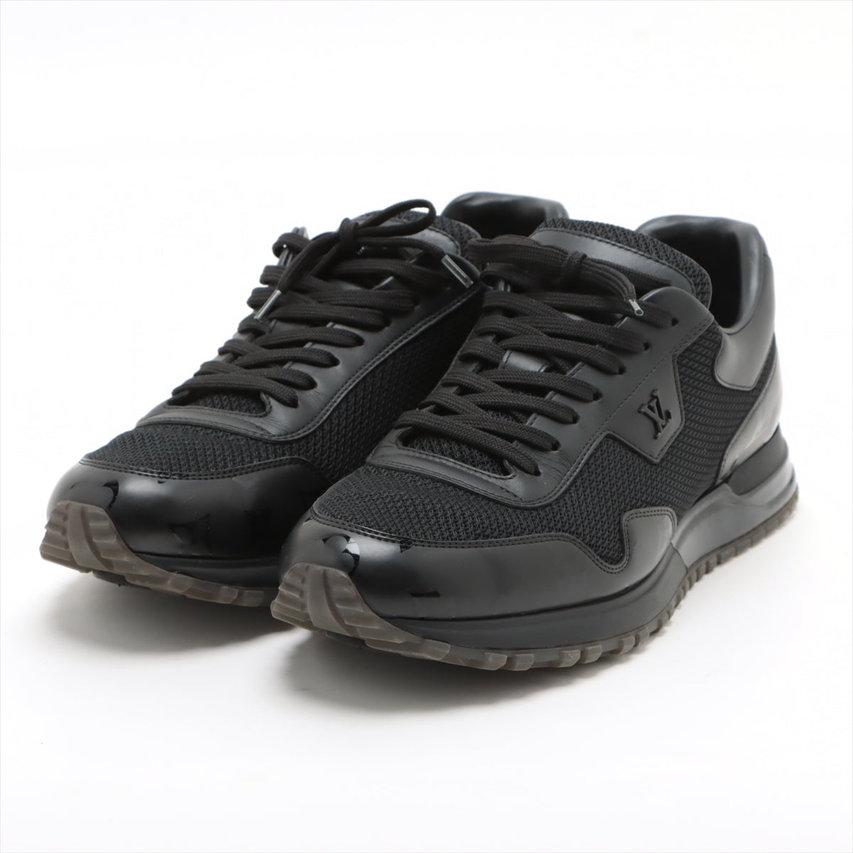 Louis Vuitton Lanew Line 21 Years Mesh X Leather Trainers 8 Men Black GO1211 Monogram  Bag