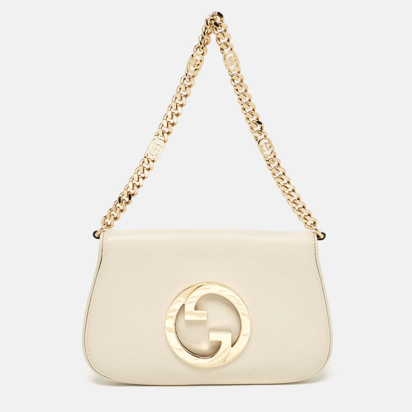 Luxury Gucci Trending 2025 Off White Leather Small Blondie Shoulder Bag