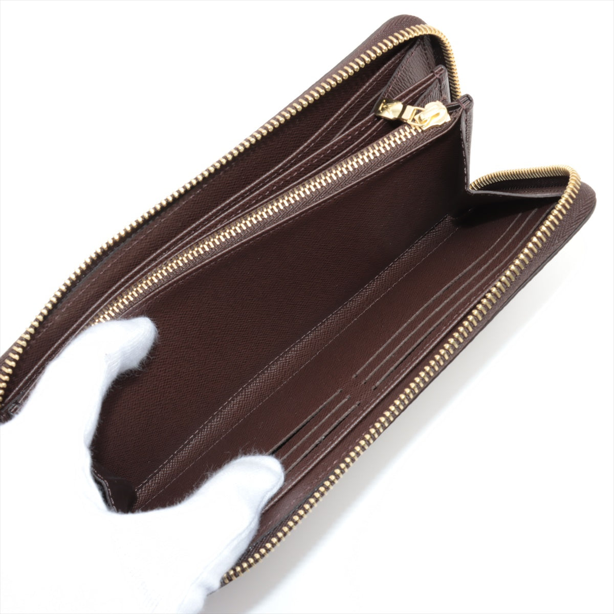 Louis Vuitton Damier Zippy Wallet N41661 Brown Round Zippe Wallet