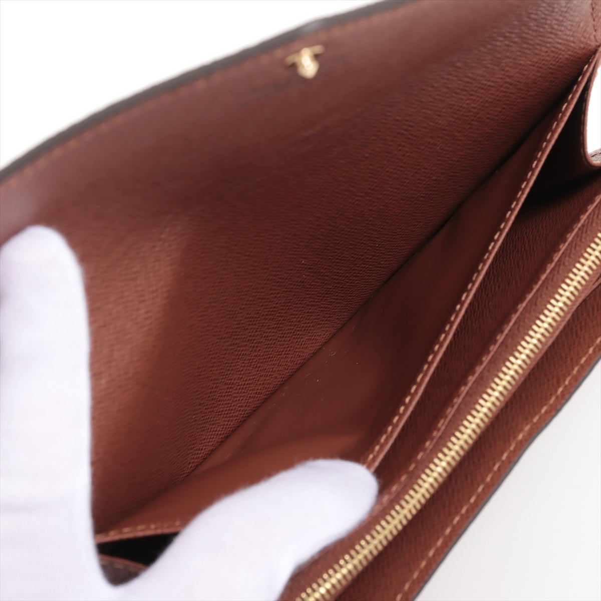Louis Vuitton Monogram Portefoliosara M60531 Brown Long   Wallet