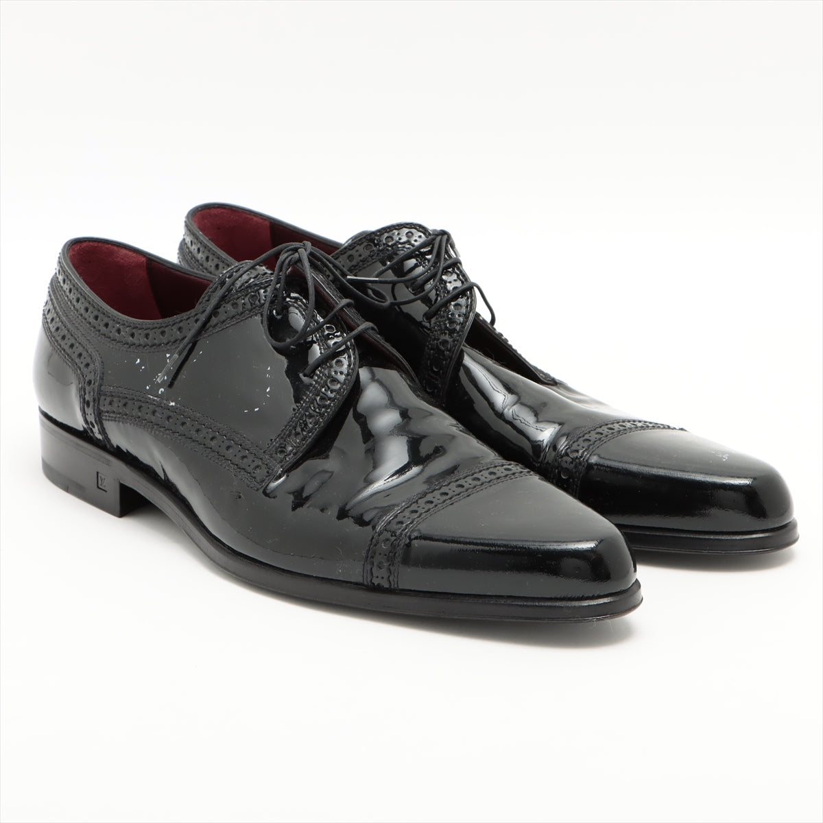 Louis Vuitton 08 Patent Leather Leather Shoes 10 Men Black NI0028