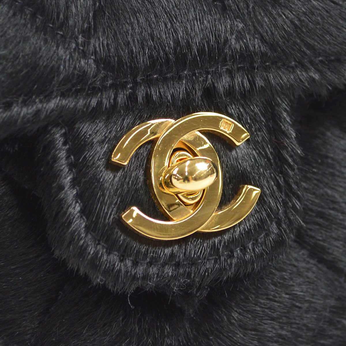 Luxury Chanel * 1990s Classic Flap Handbag Micro Black Pony Hair