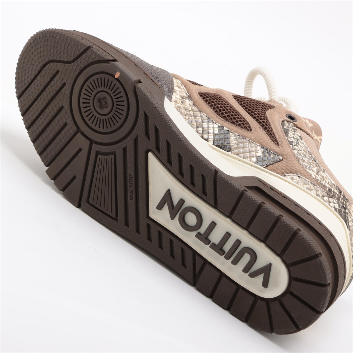 Louis Vuitton LV Skate Line 23 Years Pyson x Suede Trainers 8 1/2 Men Brown GO0233 Monogram Mini