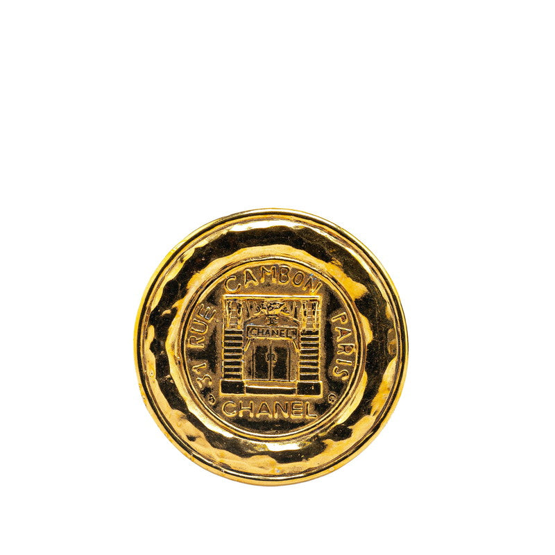 Chanel Cambon Gold Plated Brooch