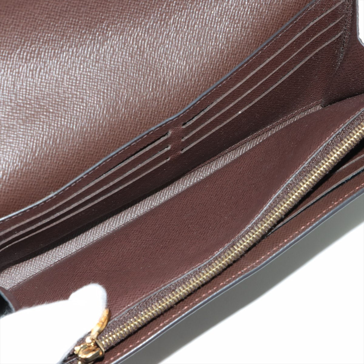 Louis Vuitton Damier Portfolio Nonermandy N61261 Black x Brown Wallet