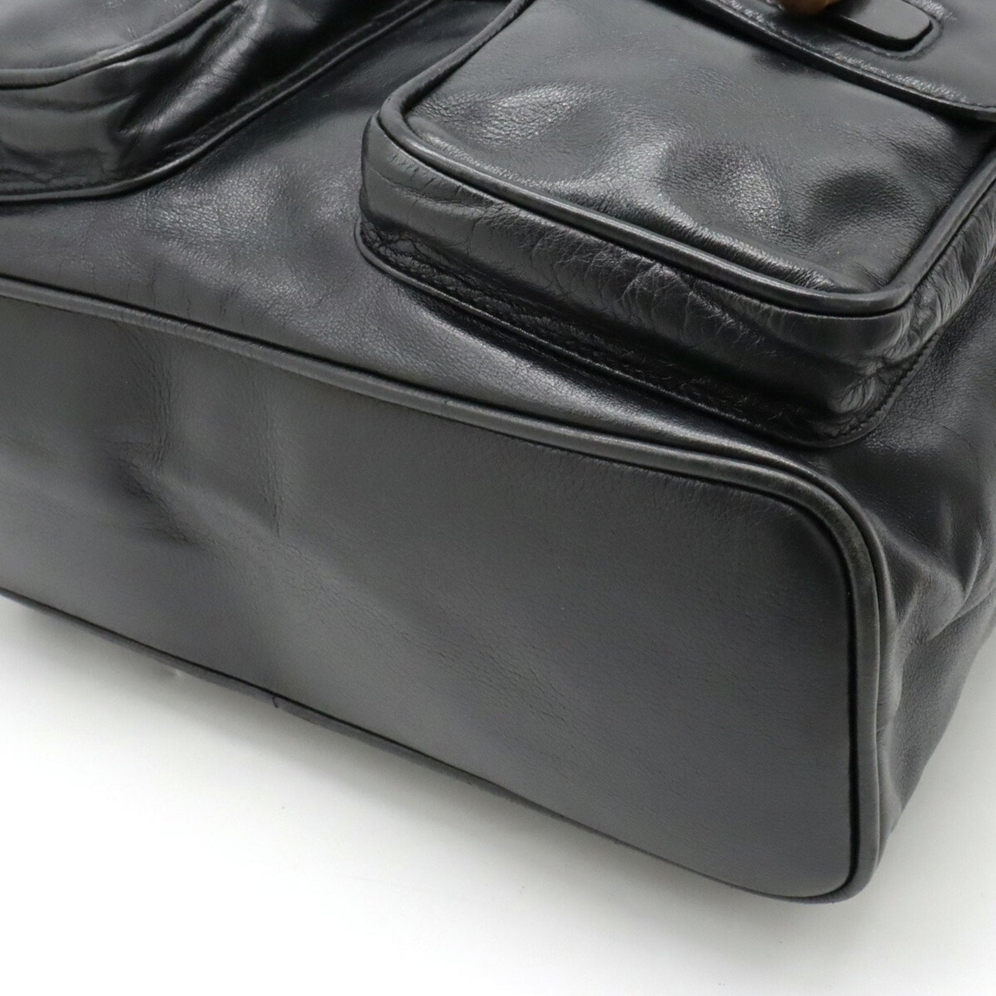 Luxury Gucci Trending 2025 Bamboo  Leather Backpack Bag ()