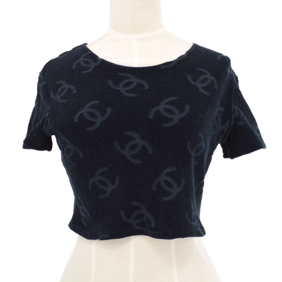 Luxury Chanel 1996 Velvet Cropped Top #42