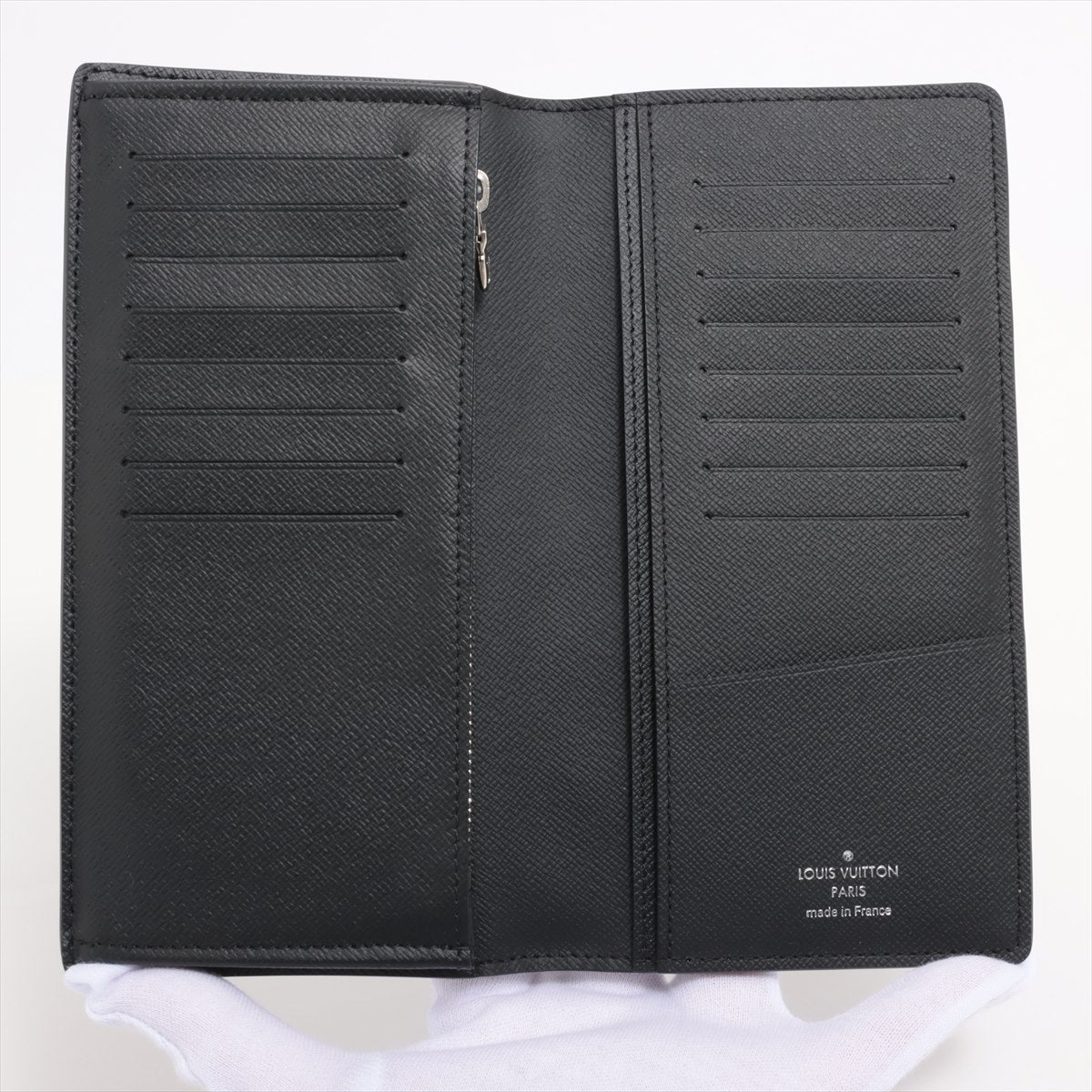 Louis Vuitton Taiga Portefolio Braza M30285 Noneir   Wallet