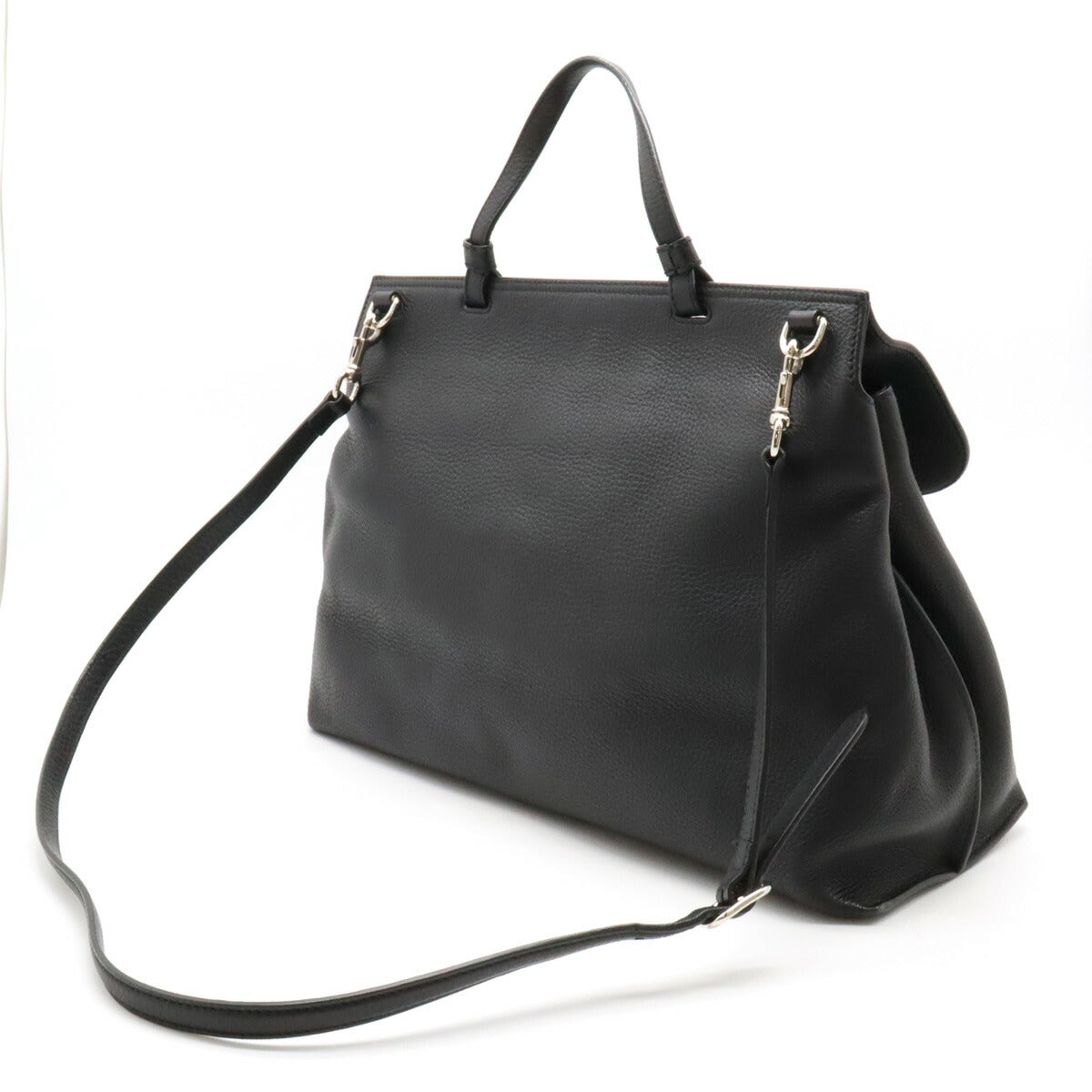 Gucci Bamboo Leather Top Handle Bag Black