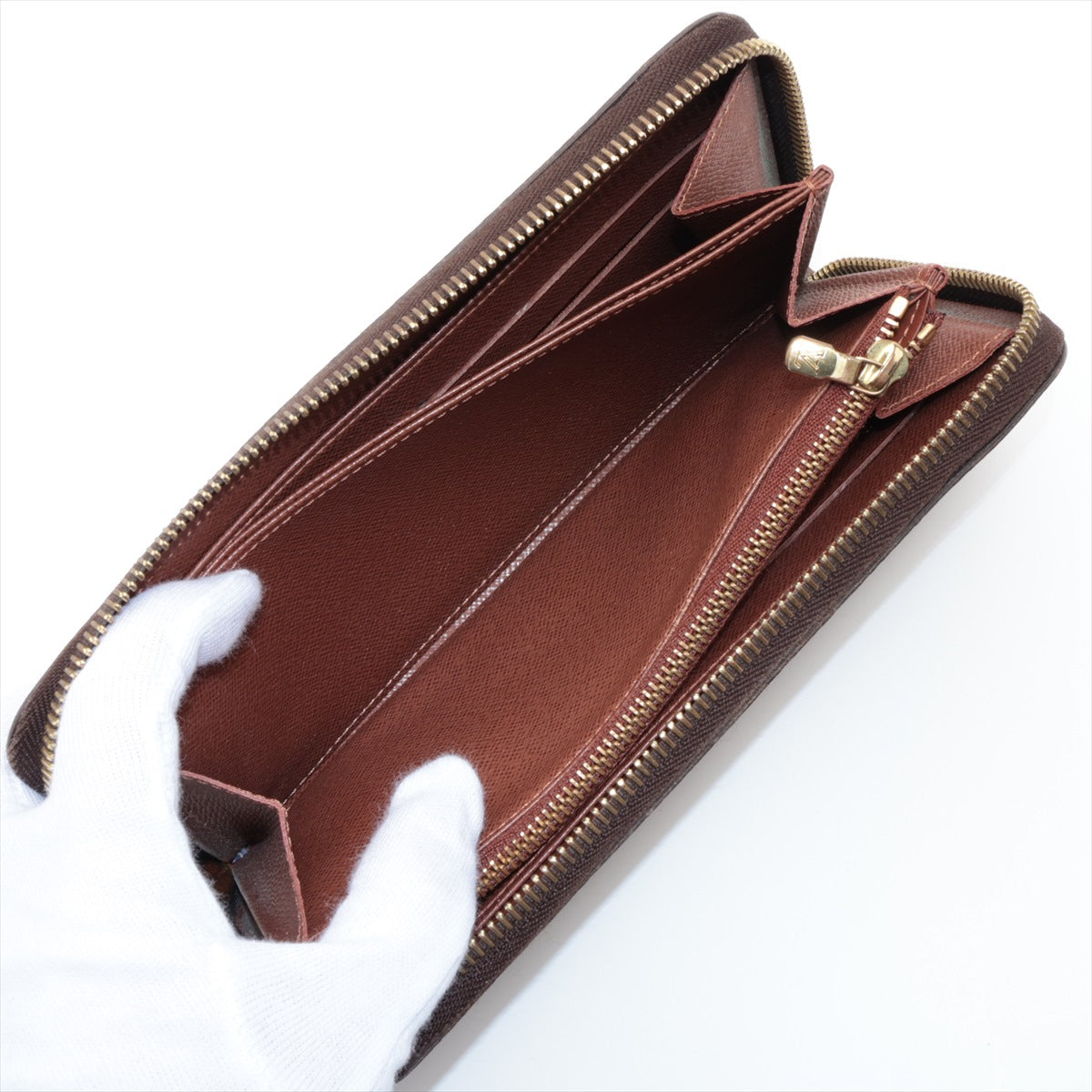 Louis Vuitton Monogram  Wallet M60017 Brown Round Zip Wallet