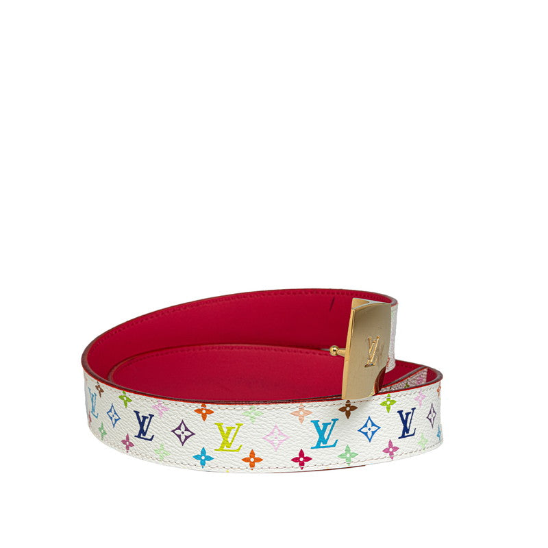 Louis Vuitton Multicolor Sandwich Cut Belt 85/34 M9682 Bronze Gold PVC Leather  Louis Vuitton