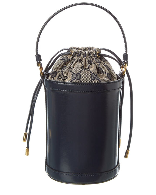 Luxury Gucci Trending 2025 Ophidia Mini Leather Bucket Bag