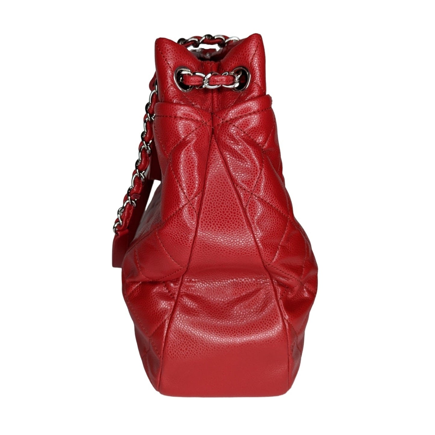 Luxury Chanel bag Red Quilted Caviar Timeless Soft Shopper Tote