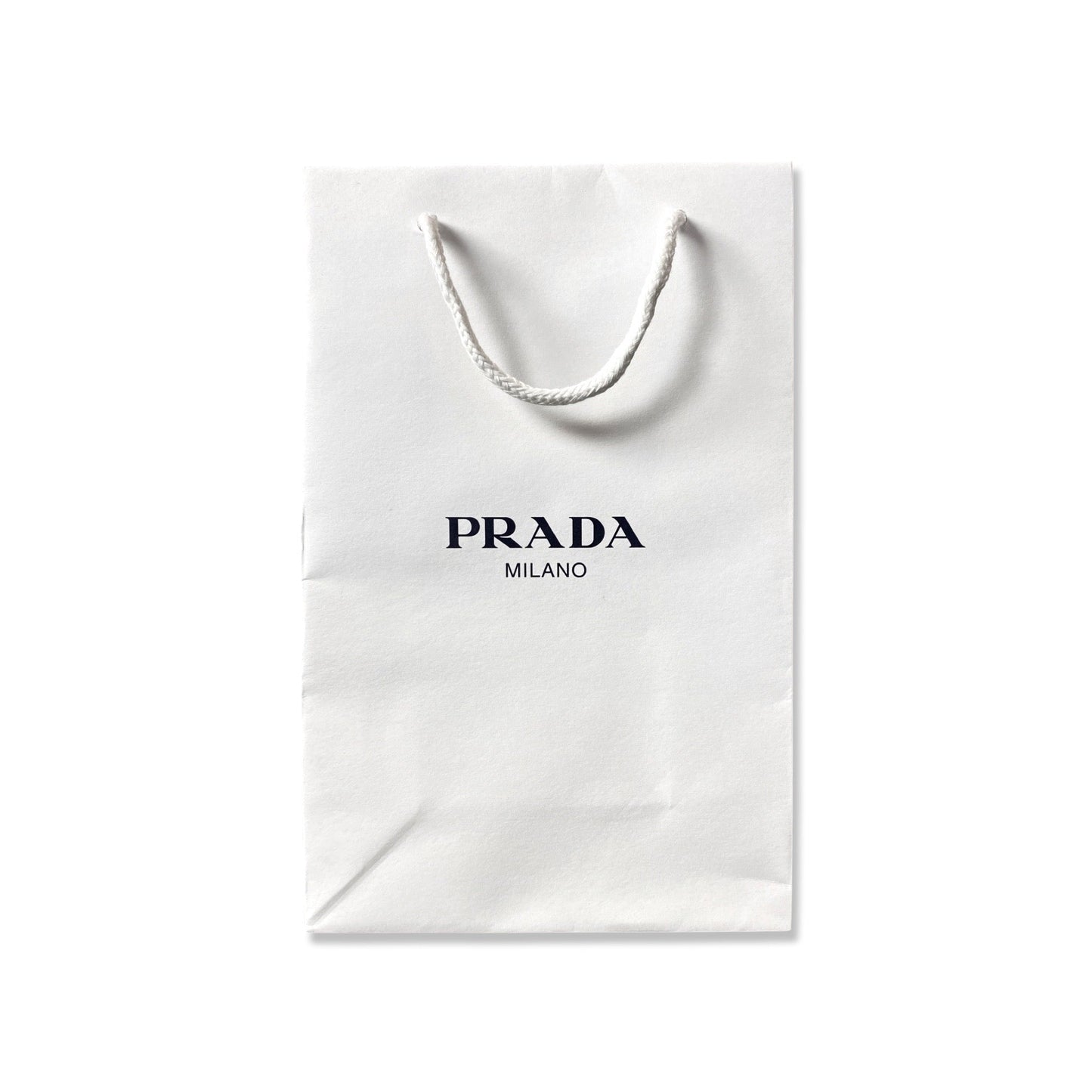 Luxury PradaShopping Gift Bag  Designer White Paper Small Set of 2