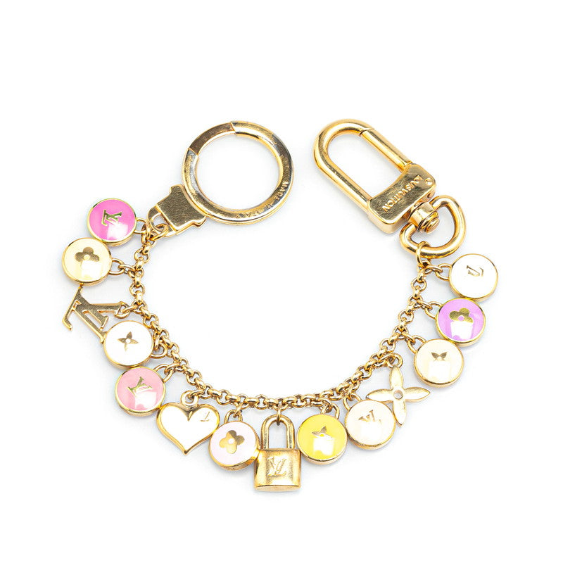 Louis Vuitton Keyring M65380 Gold Multicolor