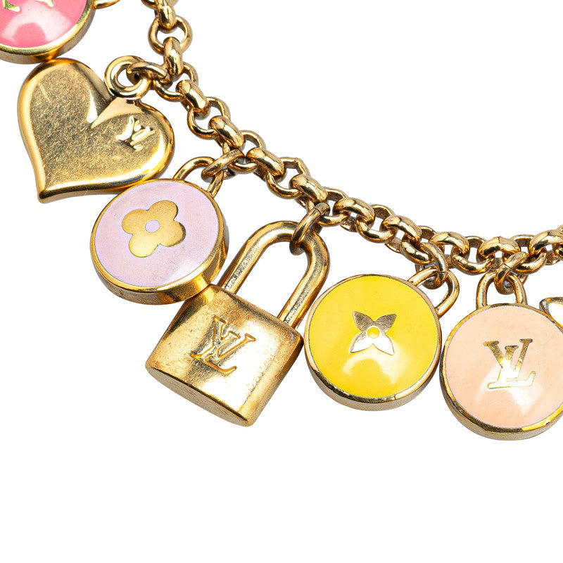 Louis Vuitton Keyring M65380 Gold Multicolor