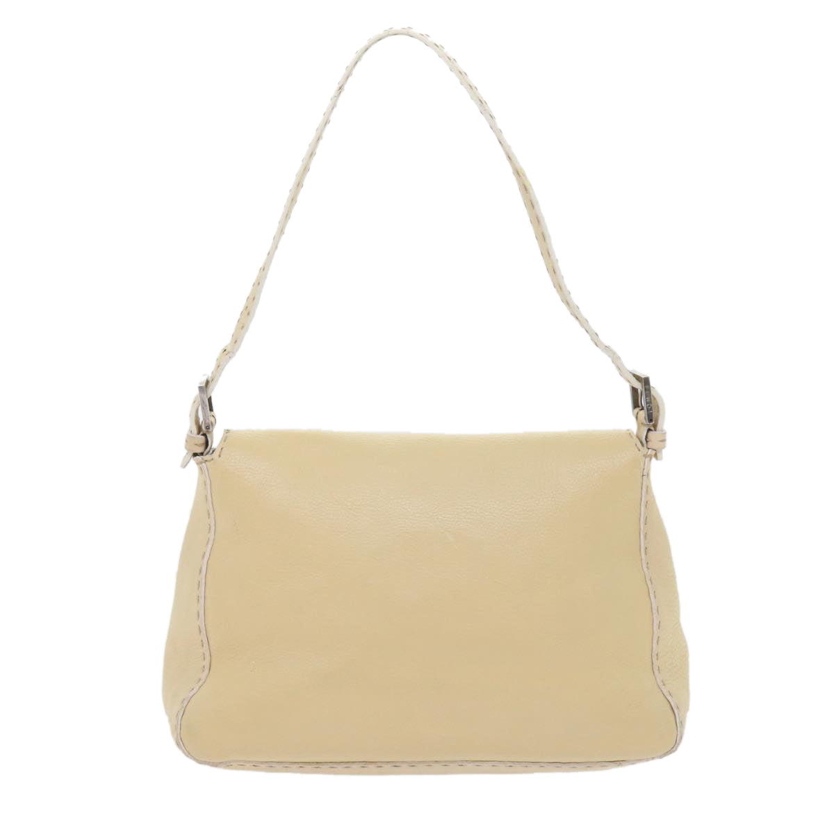 Luxury FendiMamma Baguette Shoulder Bag Leather Beigebs10191