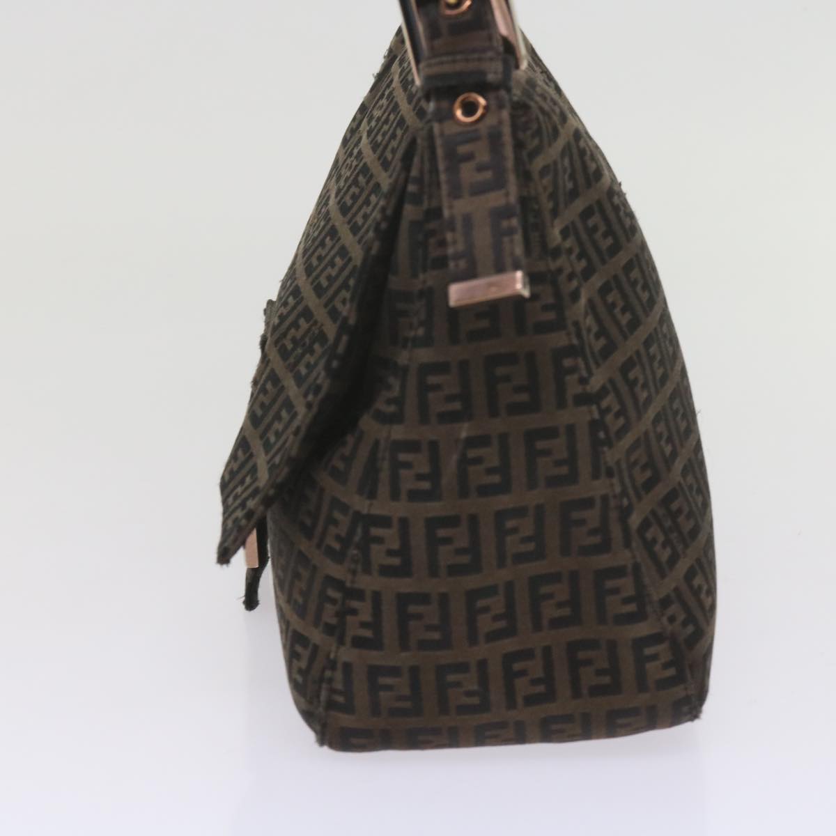 Luxury FendiZucchino Canvas Mamma Baguette Shoulder Bag Brownbs10266