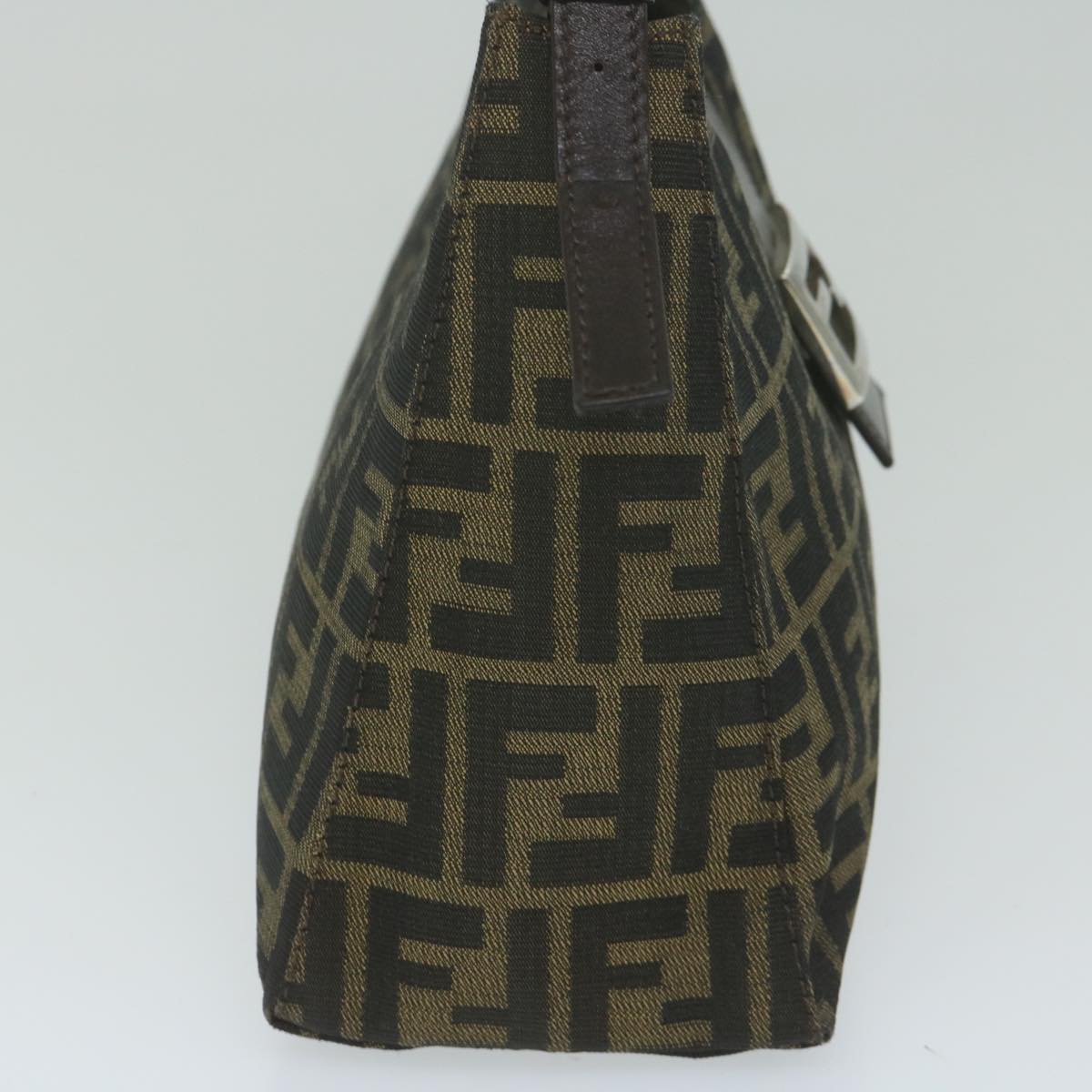Luxury FendiZucca Canvas Mamma Baguette Shoulder Bag Brownbs10329