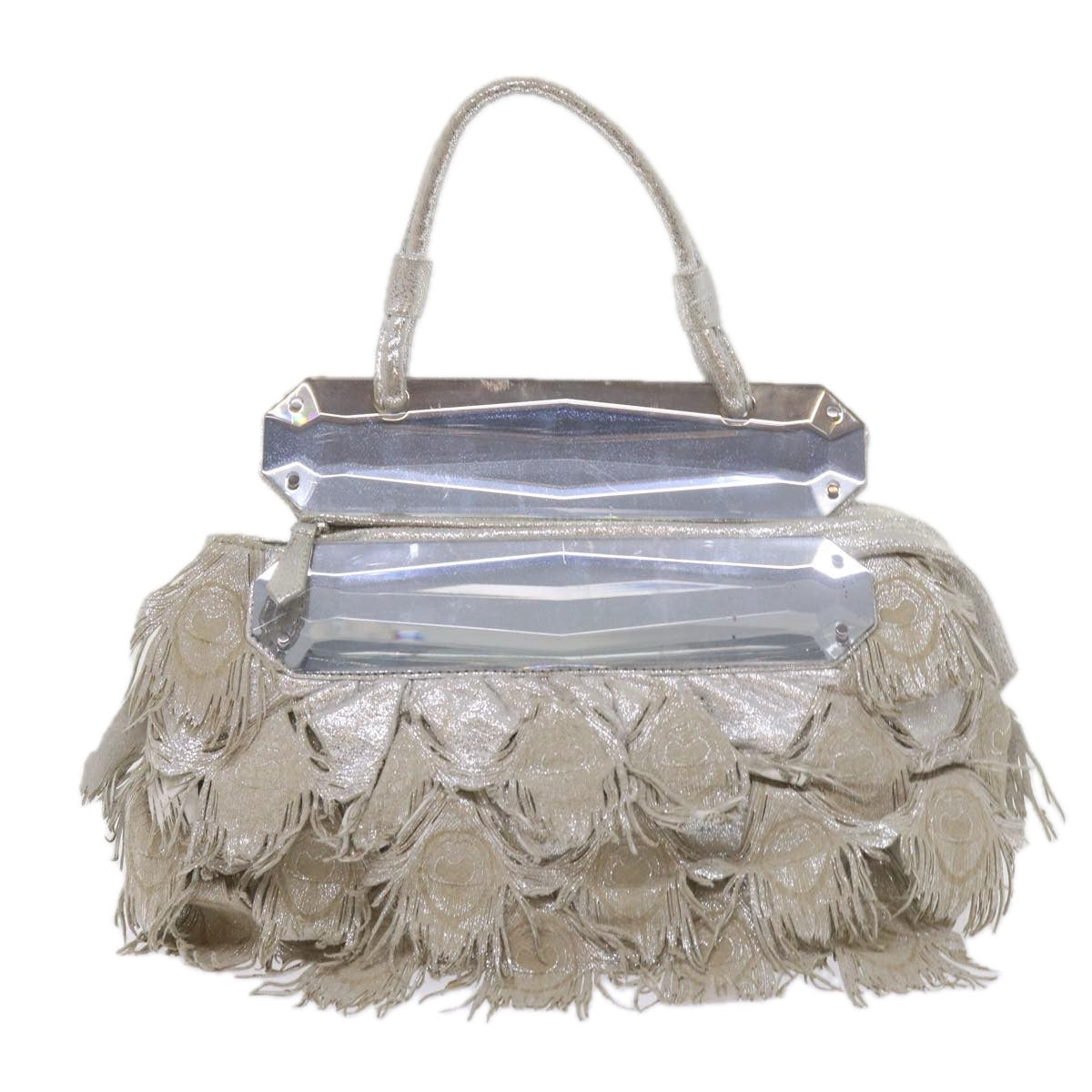 Luxury FendiHand Bag Polyester Silverbs10442
